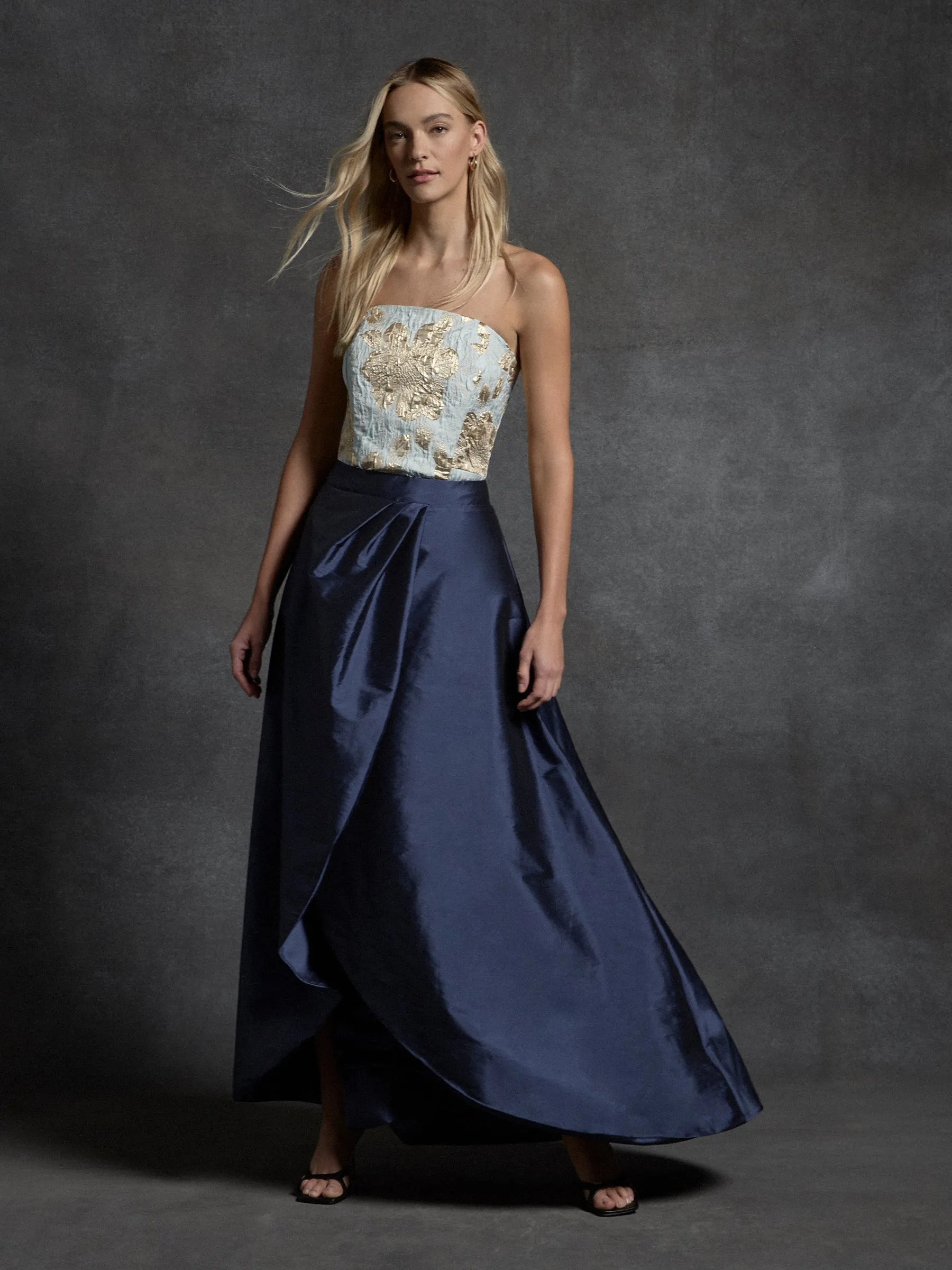 Cressida Bustier - Blue/Cream