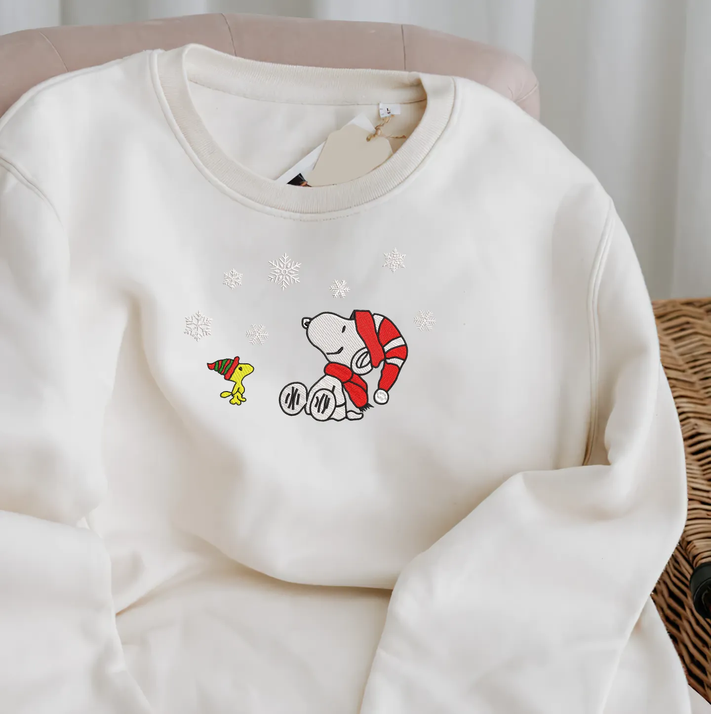 Cute Christmas Embroidered Hoodie Sweatshirt T-Shirt