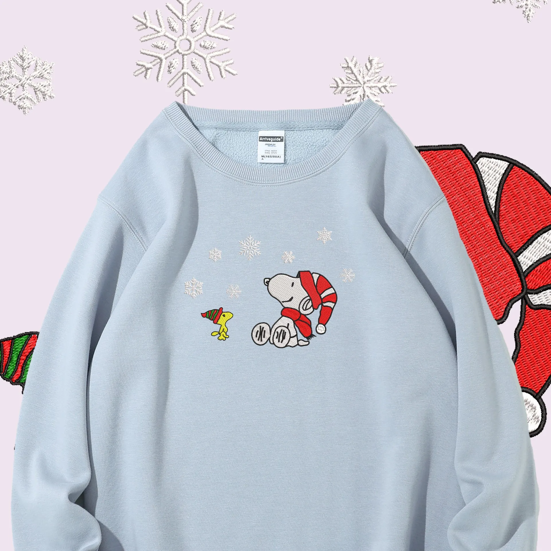 Cute Christmas Embroidered Hoodie Sweatshirt T-Shirt