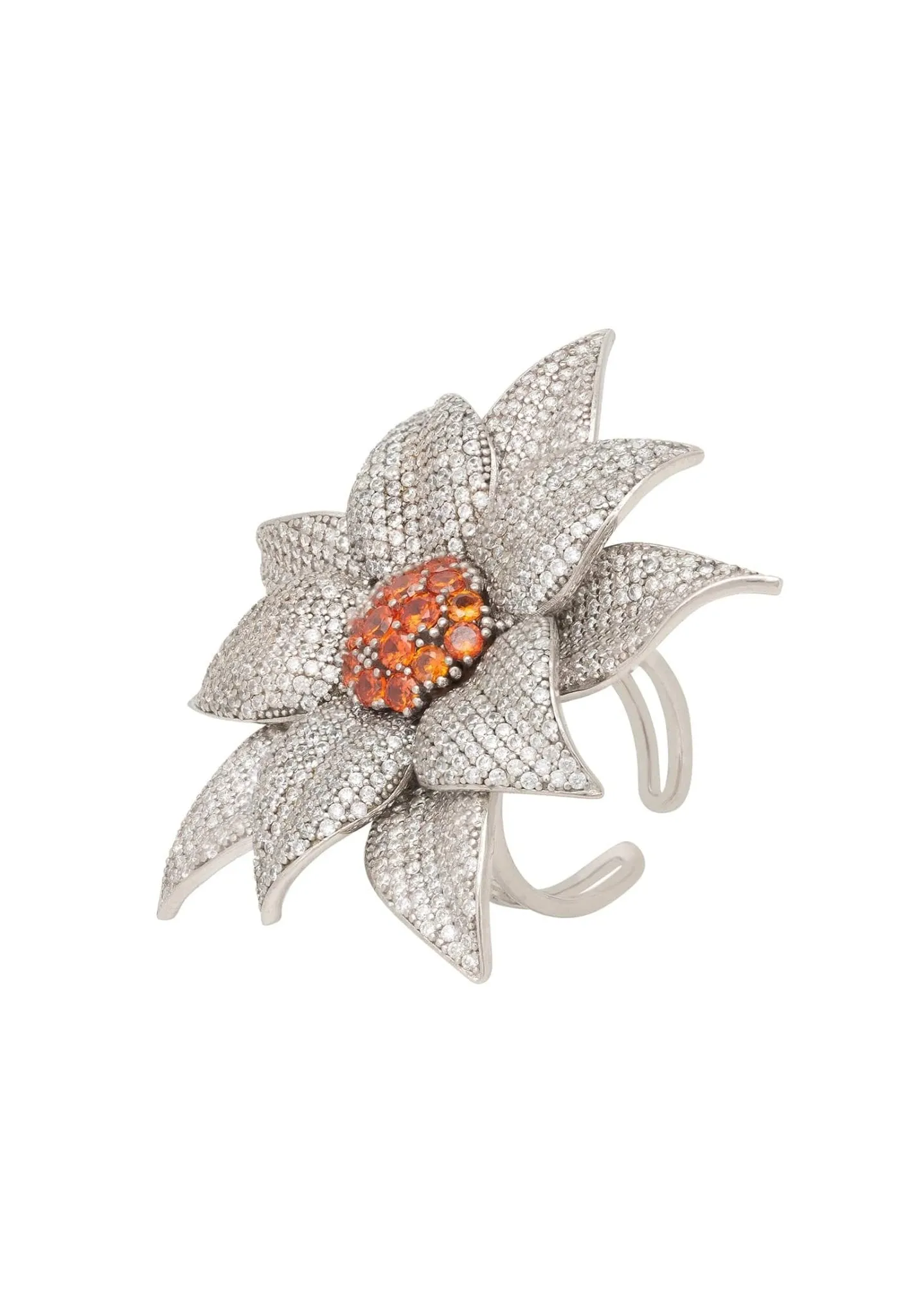 Daisy Flower Ring Silver