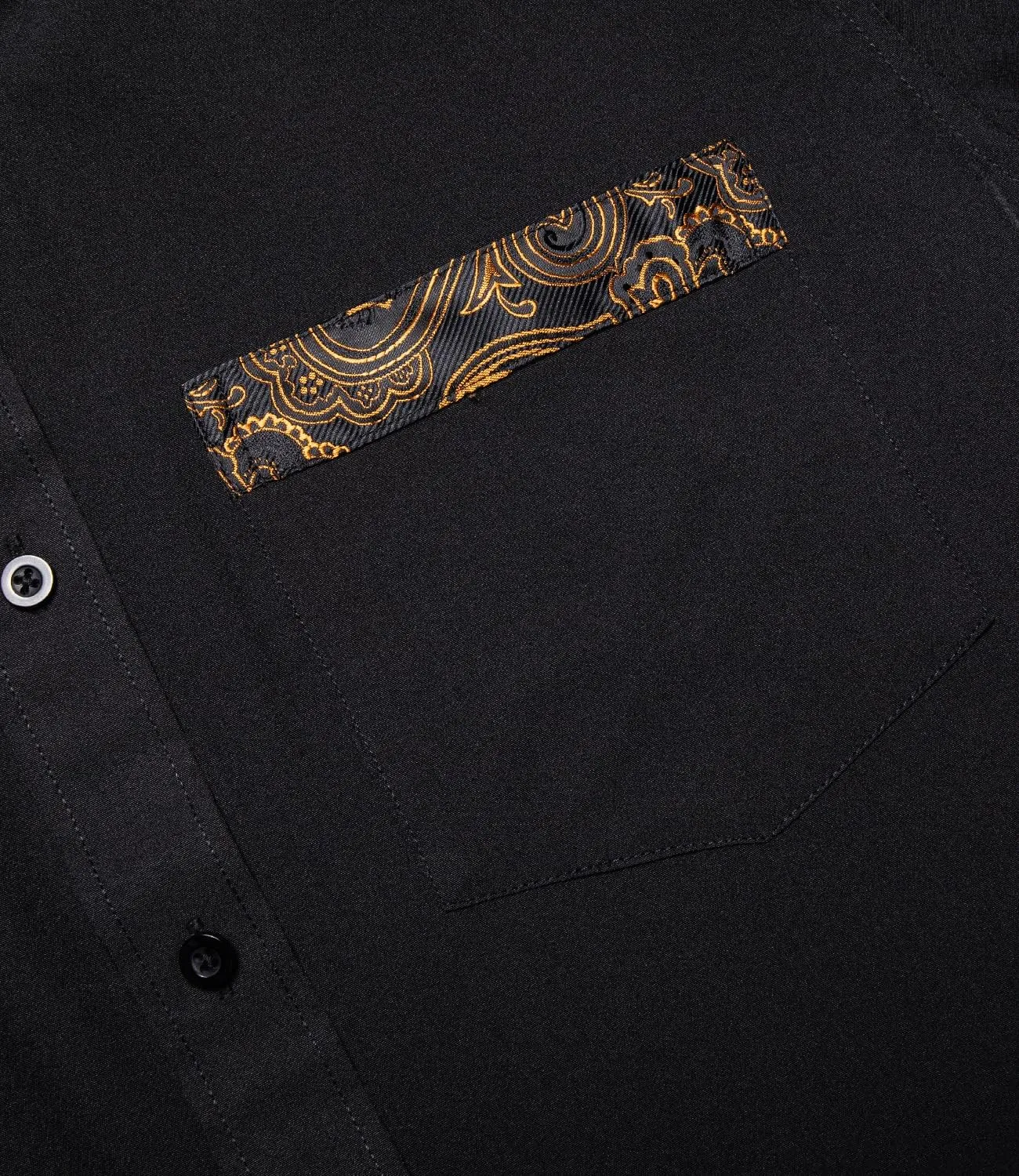 DiBanGu Men's Paisley Dress Shirts Long Sleeve Button Down Inner Contrast Casual Business Shirt with Collar Pin