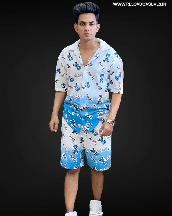 Disneyy Micky Dual Shade Shorts Set - Combo