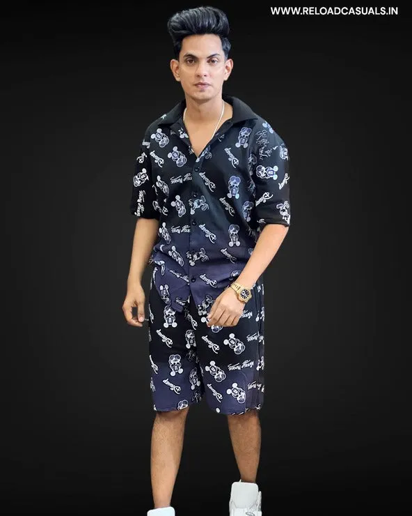 Disneyy Micky Dual Shade Shorts Set - Combo