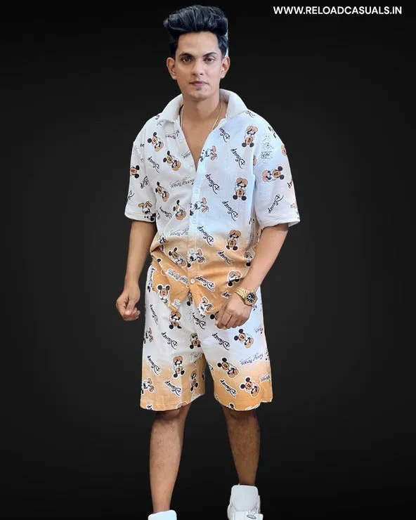 Disneyy Micky Dual Shade Shorts Set - Combo