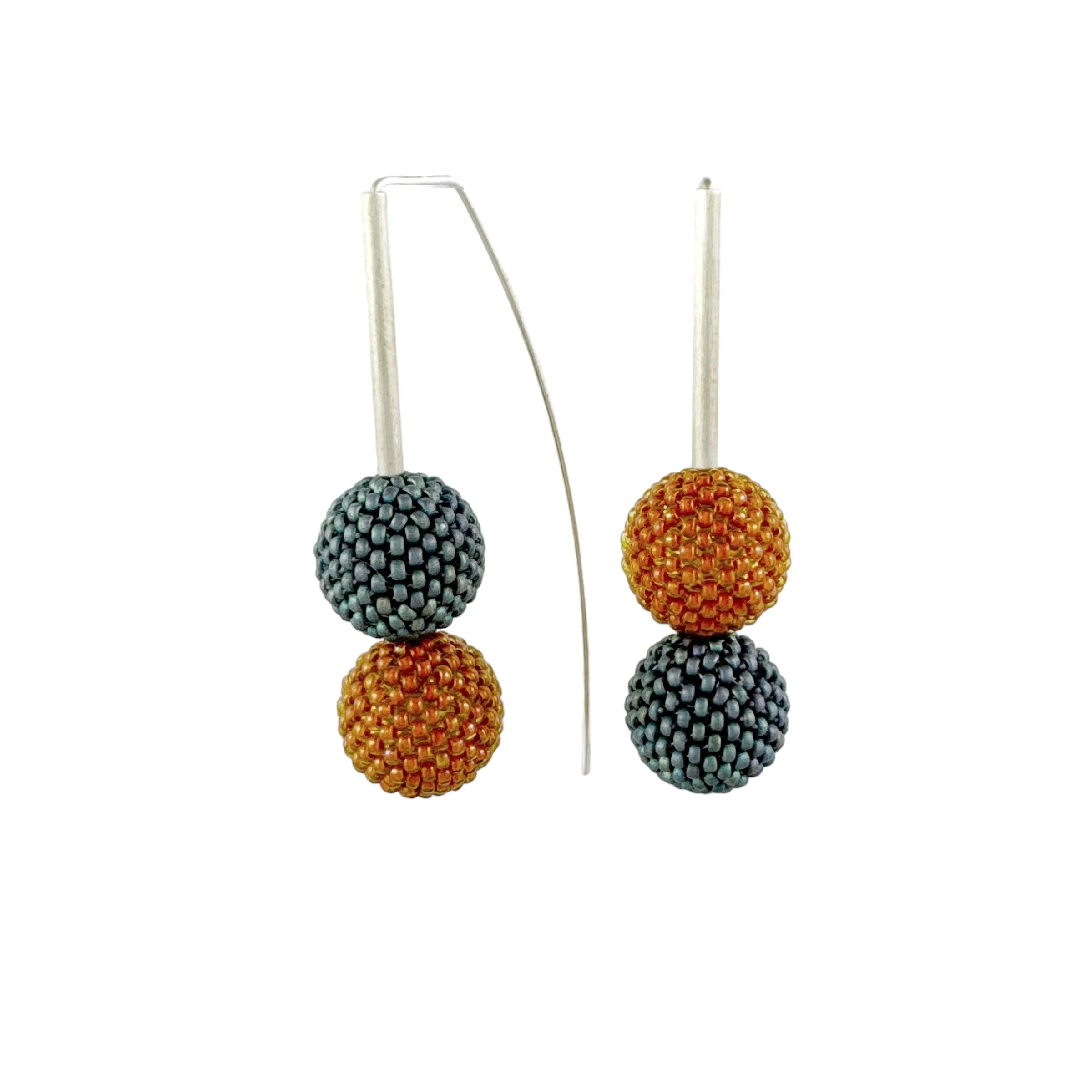 Double Bubble Beaded Earrings - Regina Krawets