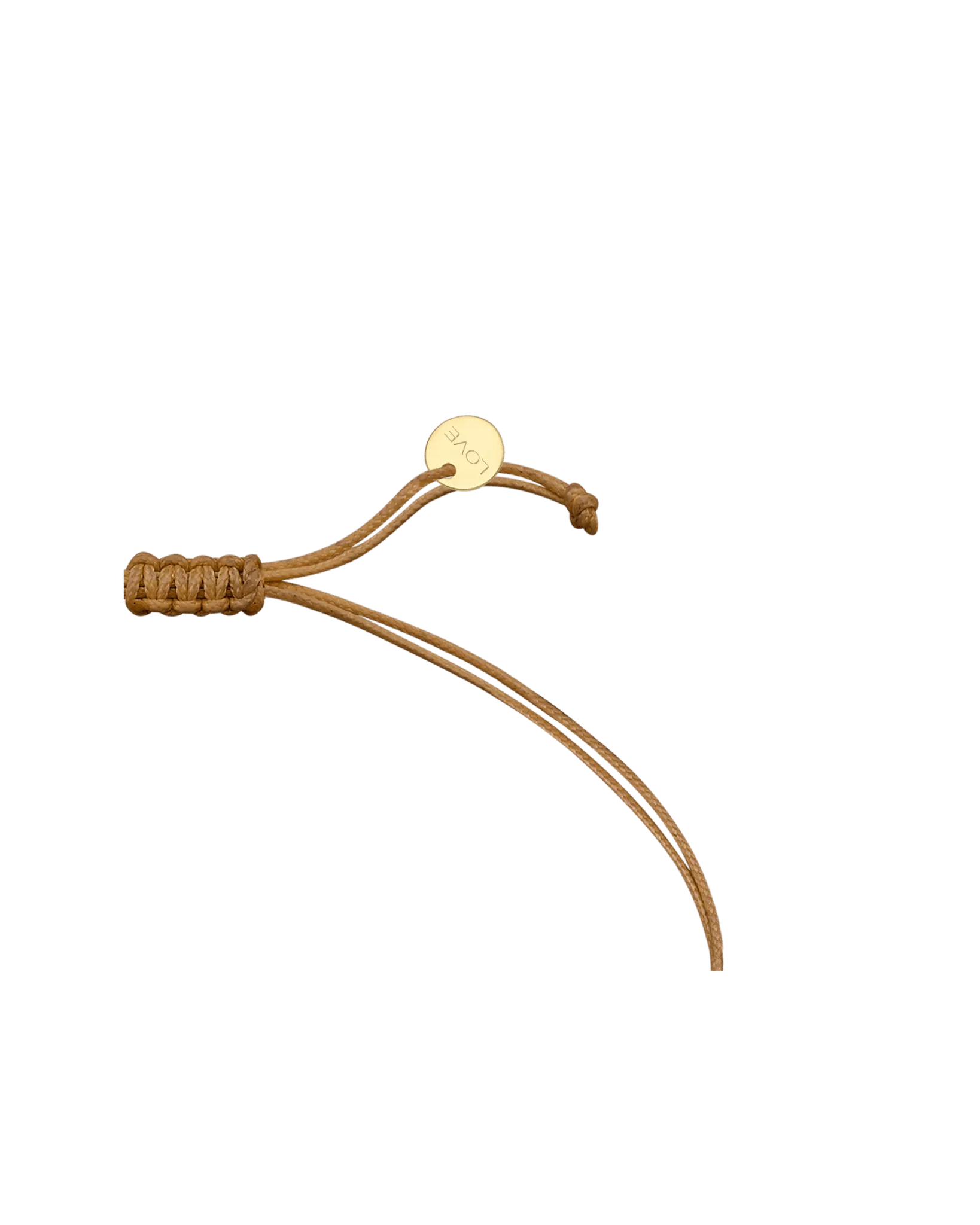 Dyed Brown Beads String Of Love - 14K Rose Gold