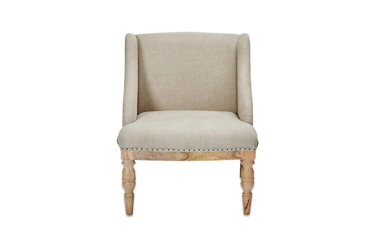 Elbu Deconstructed Linen Armchair - Stone