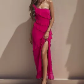 Elia Maxi floor length Dress with Ruffle Detailing