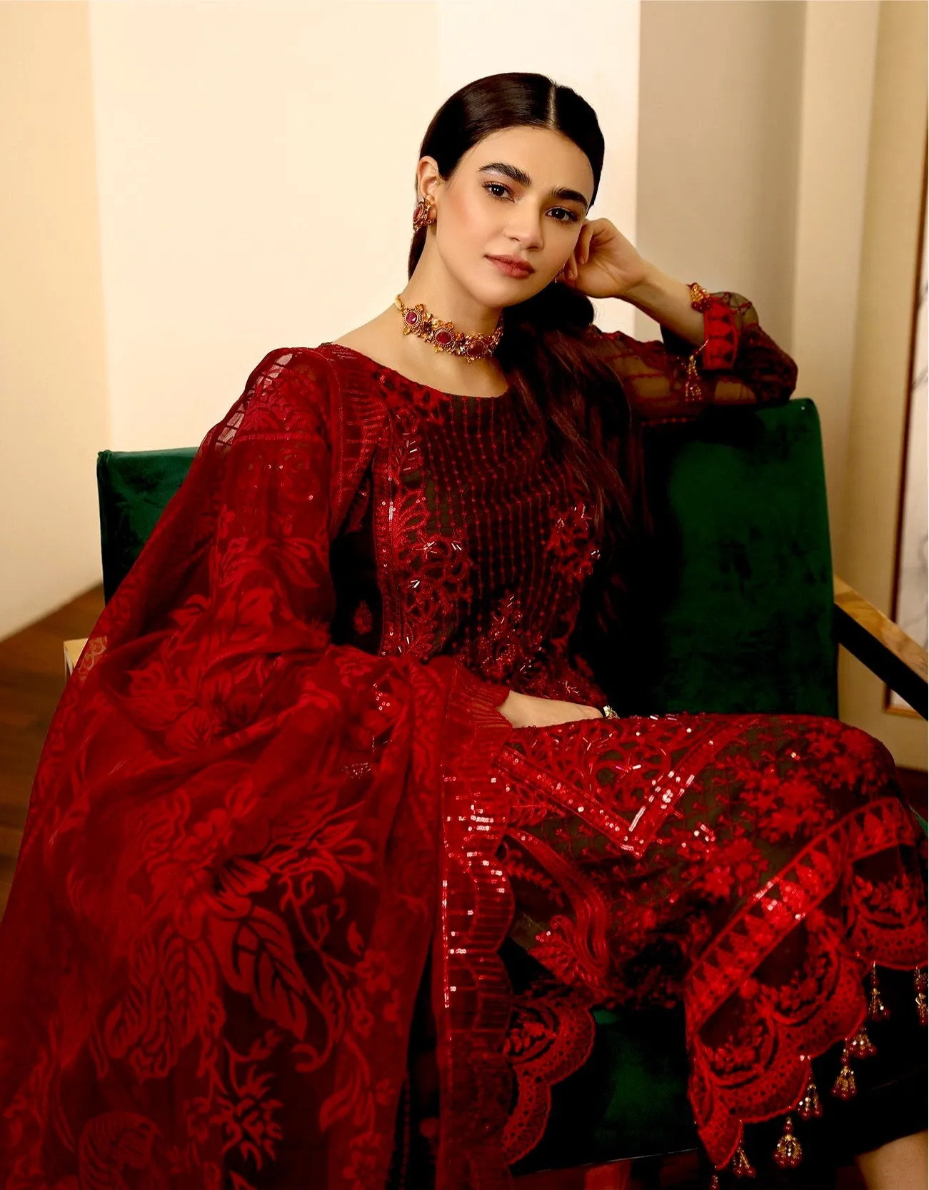 Emaan Adeel Le Festa Premium Collection '21 – LE-02 Preppy Red
