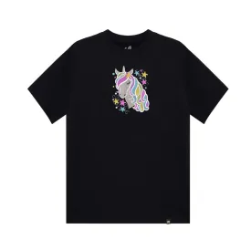 Embroidery Unicorn with Coloured Mane and Stars