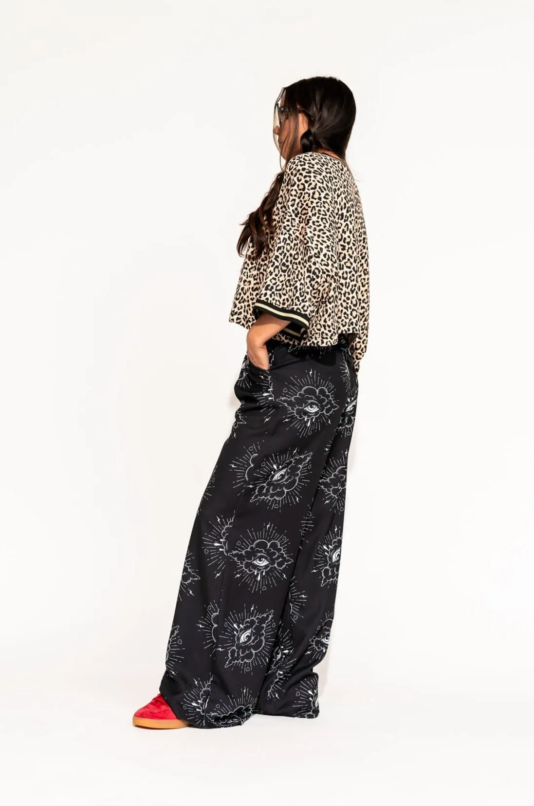 Frankie Cropped Tee in Leopard Rib