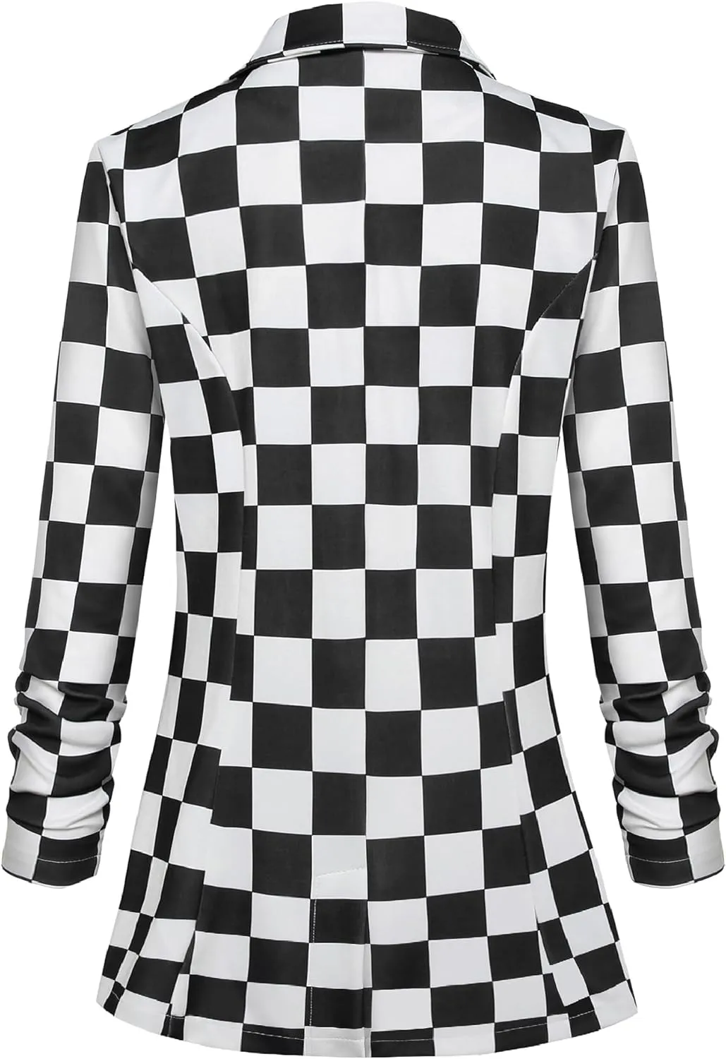 Genhoo Women's Long Sleeve Blazer Open Front Cardigan Jacket Work Office Blazer with Zipper Pockets S-3XL
