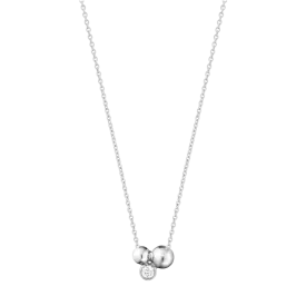 Georg Jensen Moonlight Grapes Silver & Diamond Pendant Necklace 551H