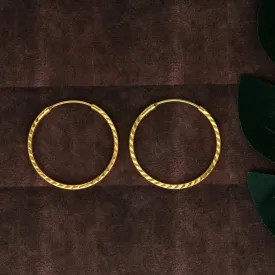 Gold Classic Design Earrings 18KT - FKJERN18K8310