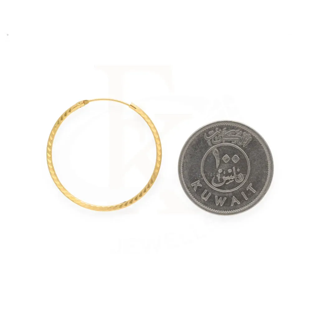 Gold Classic Design Earrings 18KT - FKJERN18K8310