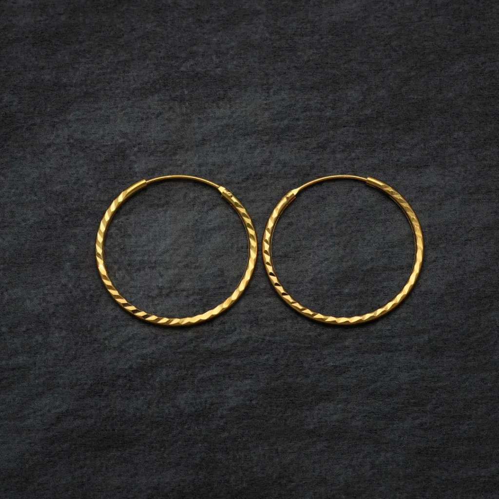 Gold Classic Design Earrings 18KT - FKJERN18K8310