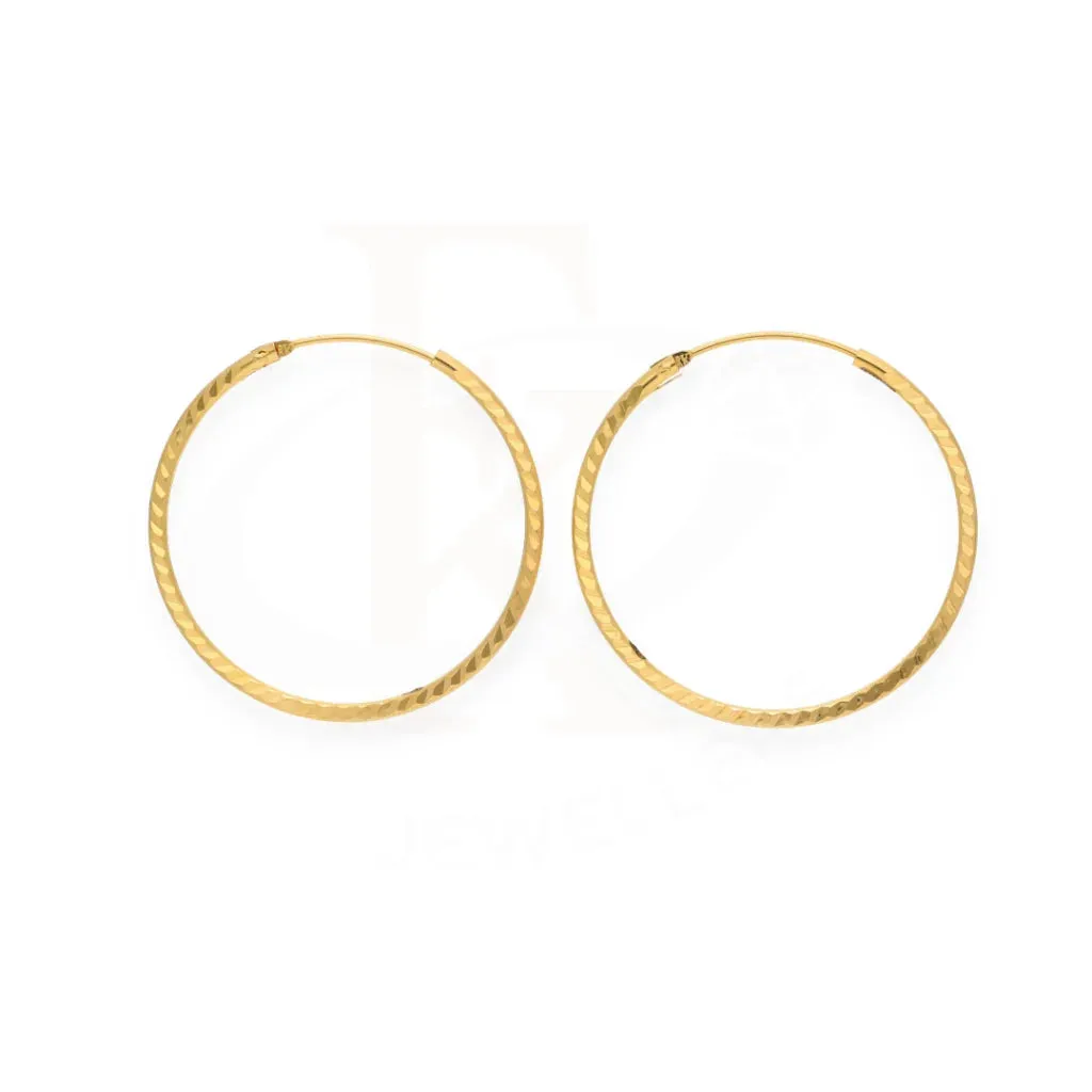 Gold Classic Design Earrings 18KT - FKJERN18K8310