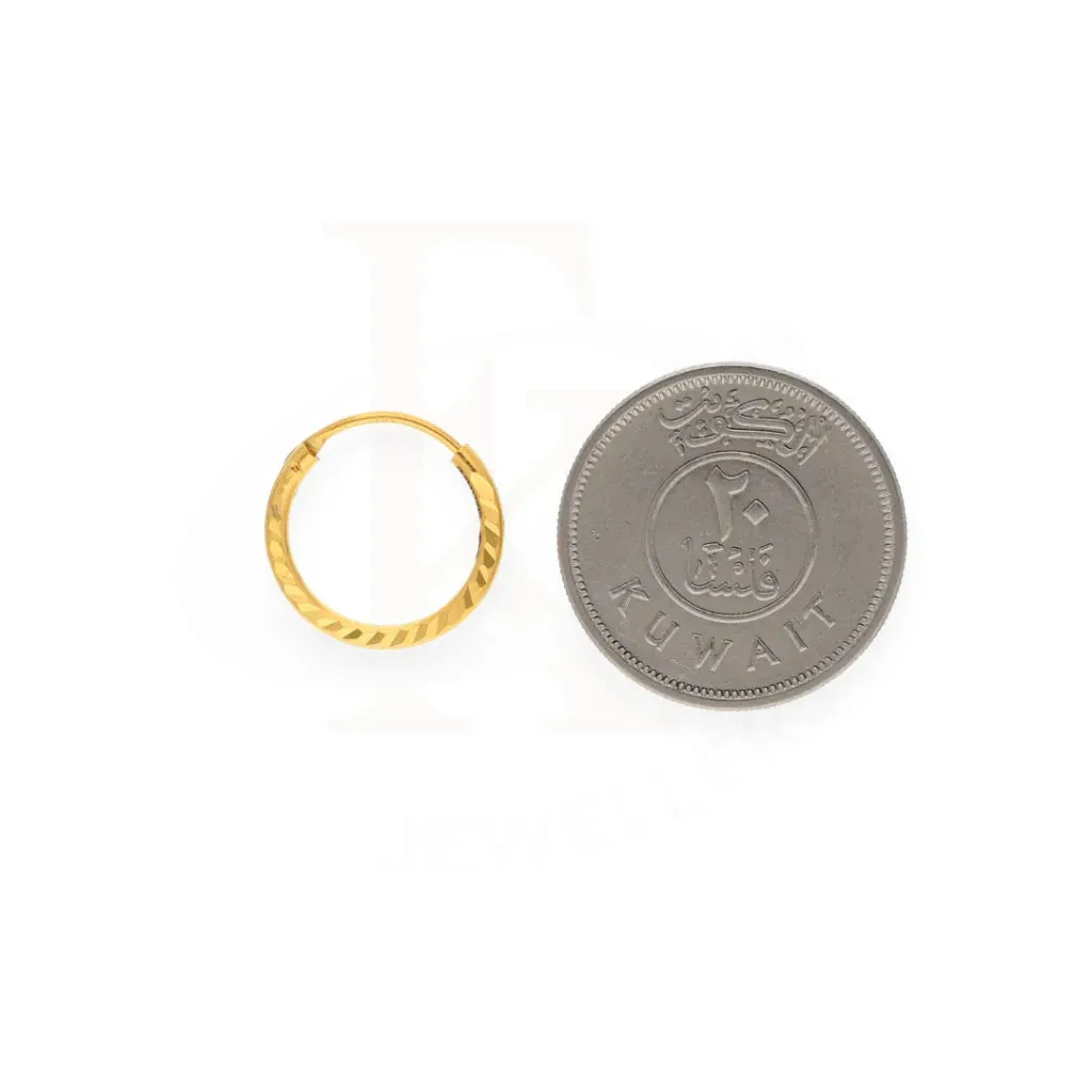 Gold Classic Design Earrings 18KT - FKJERN18K8311