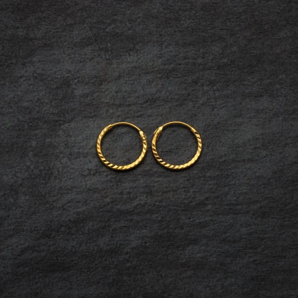 Gold Classic Design Earrings 18KT - FKJERN18K8311