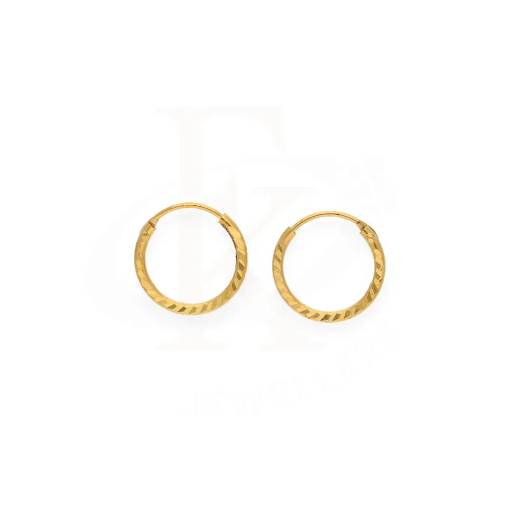 Gold Classic Design Earrings 18KT - FKJERN18K8311