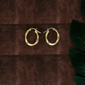 Gold Classic Design Earrings 18KT - FKJERN18K8315