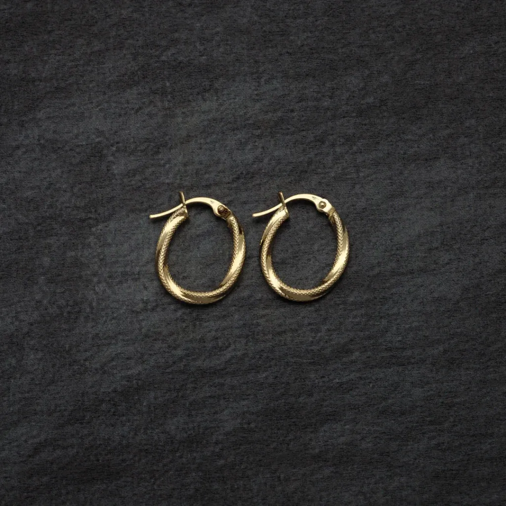 Gold Classic Design Earrings 18KT - FKJERN18K8315