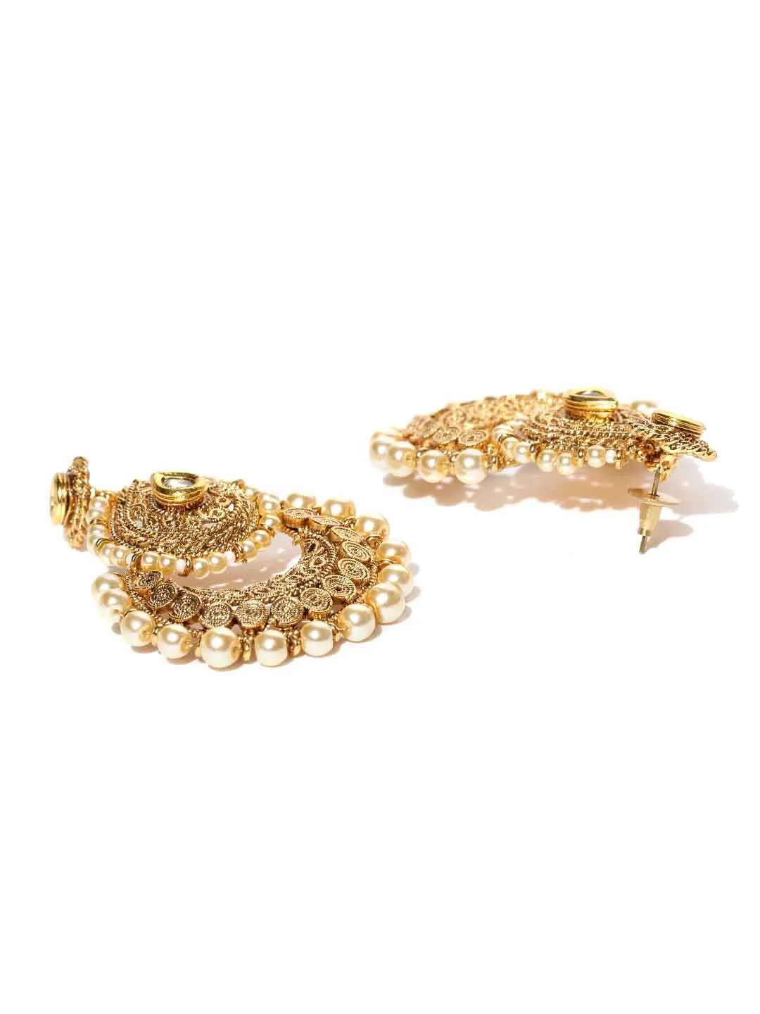 Gold-Plated Beaded Handcrafted Chandbalis