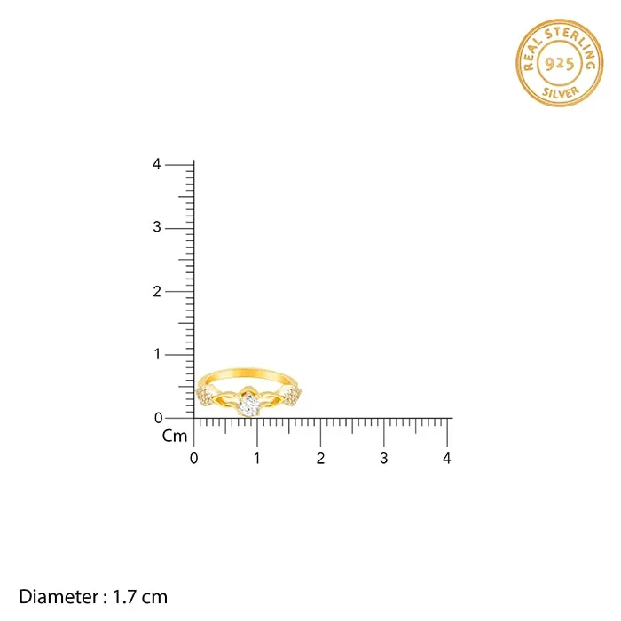 Golden Sparkling Path Ring