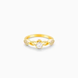 Golden Sparkling Path Ring