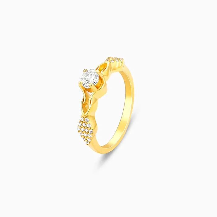 Golden Sparkling Path Ring