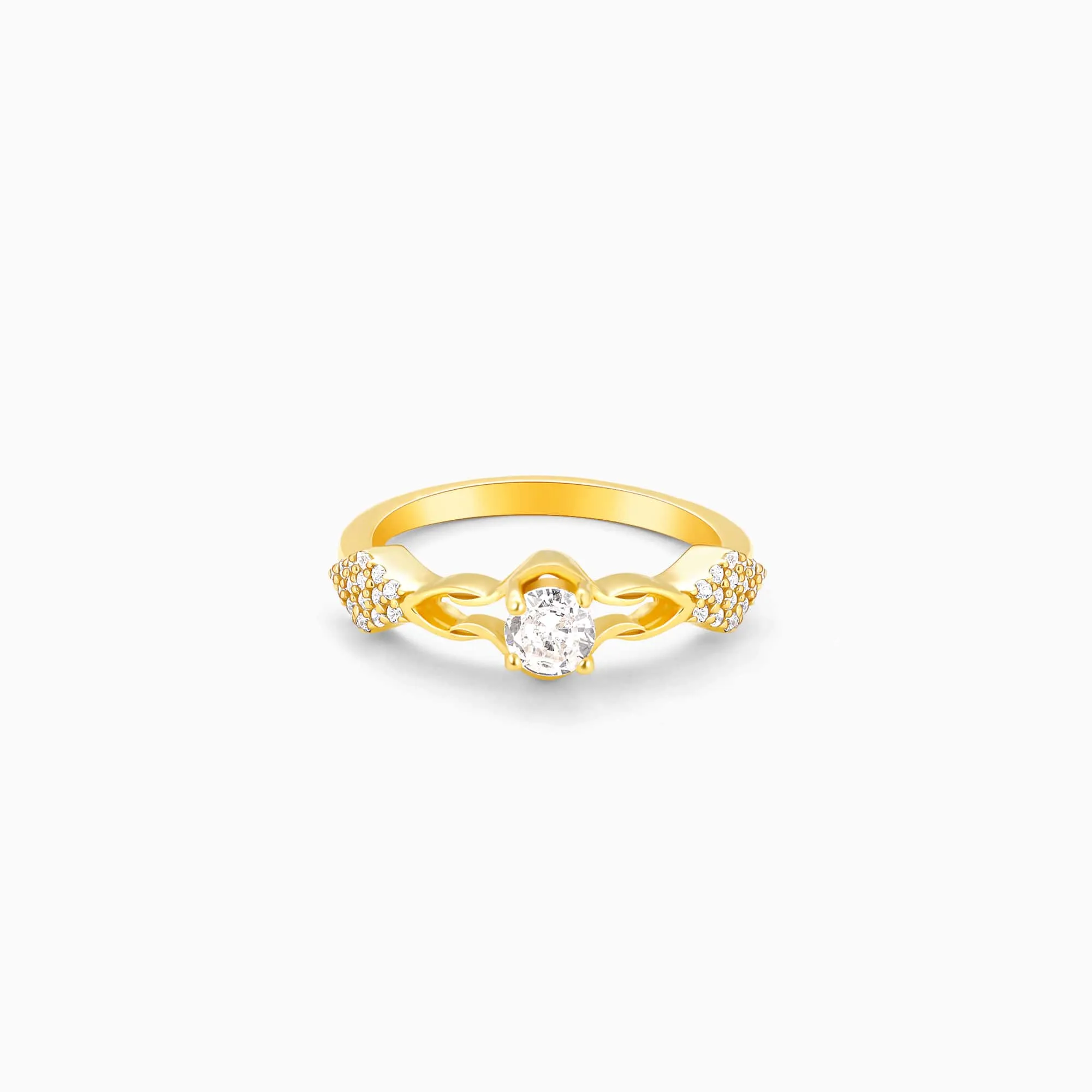 Golden Sparkling Path Ring