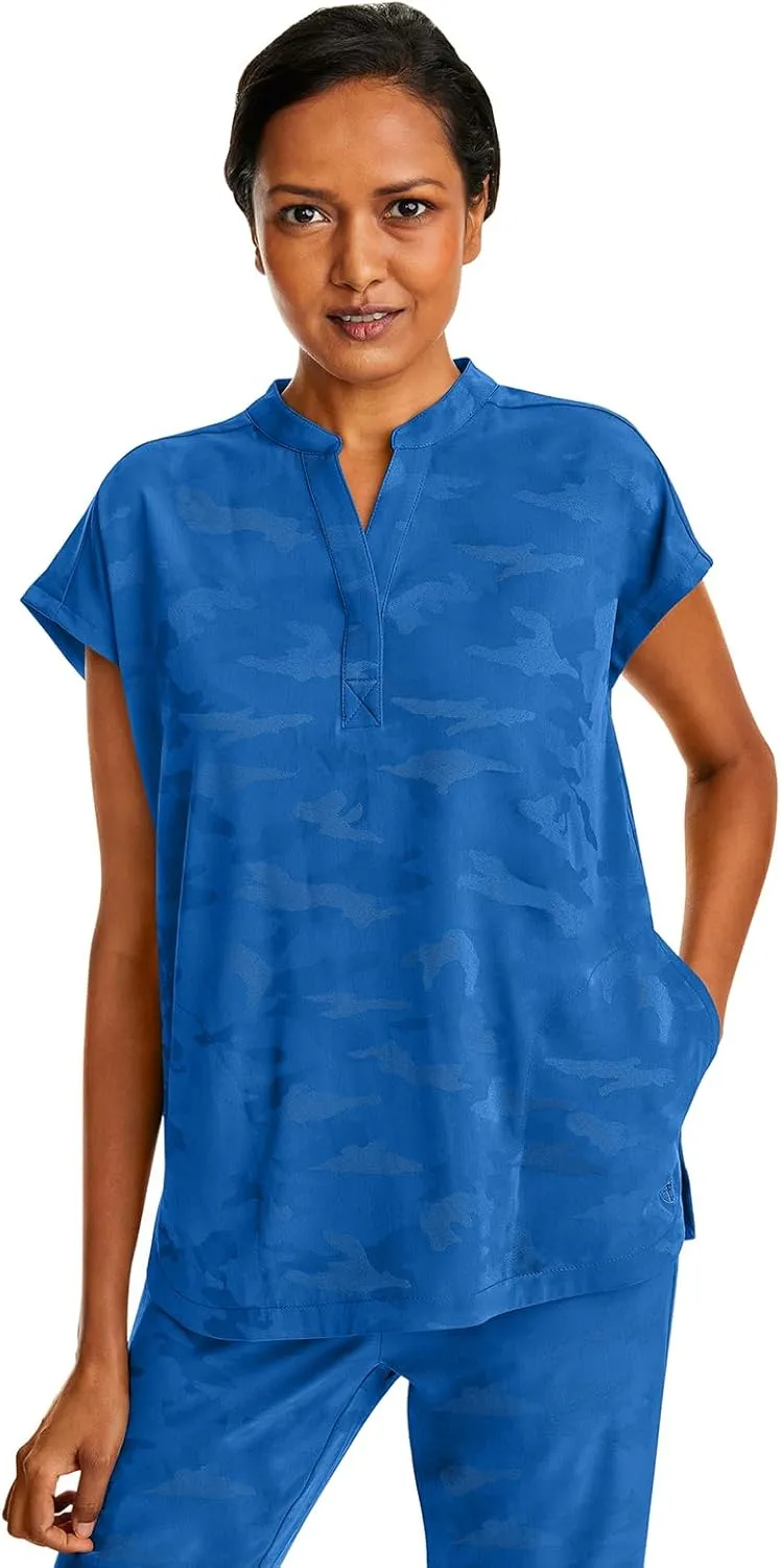 Healing Hands Scrub Top for Women Modern Fit Tee with 2 Pockets, Moisture Wicking, 360 Stretch and Quick Dry Fabric 2352