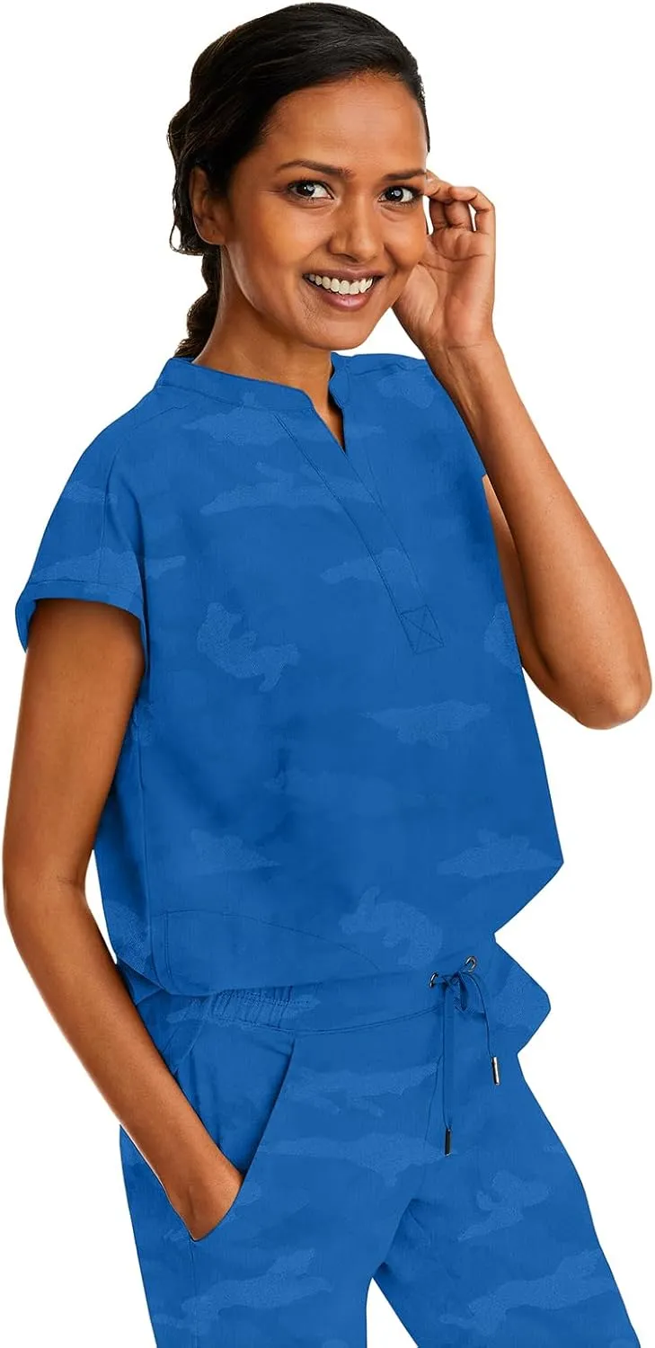 Healing Hands Scrub Top for Women Modern Fit Tee with 2 Pockets, Moisture Wicking, 360 Stretch and Quick Dry Fabric 2352