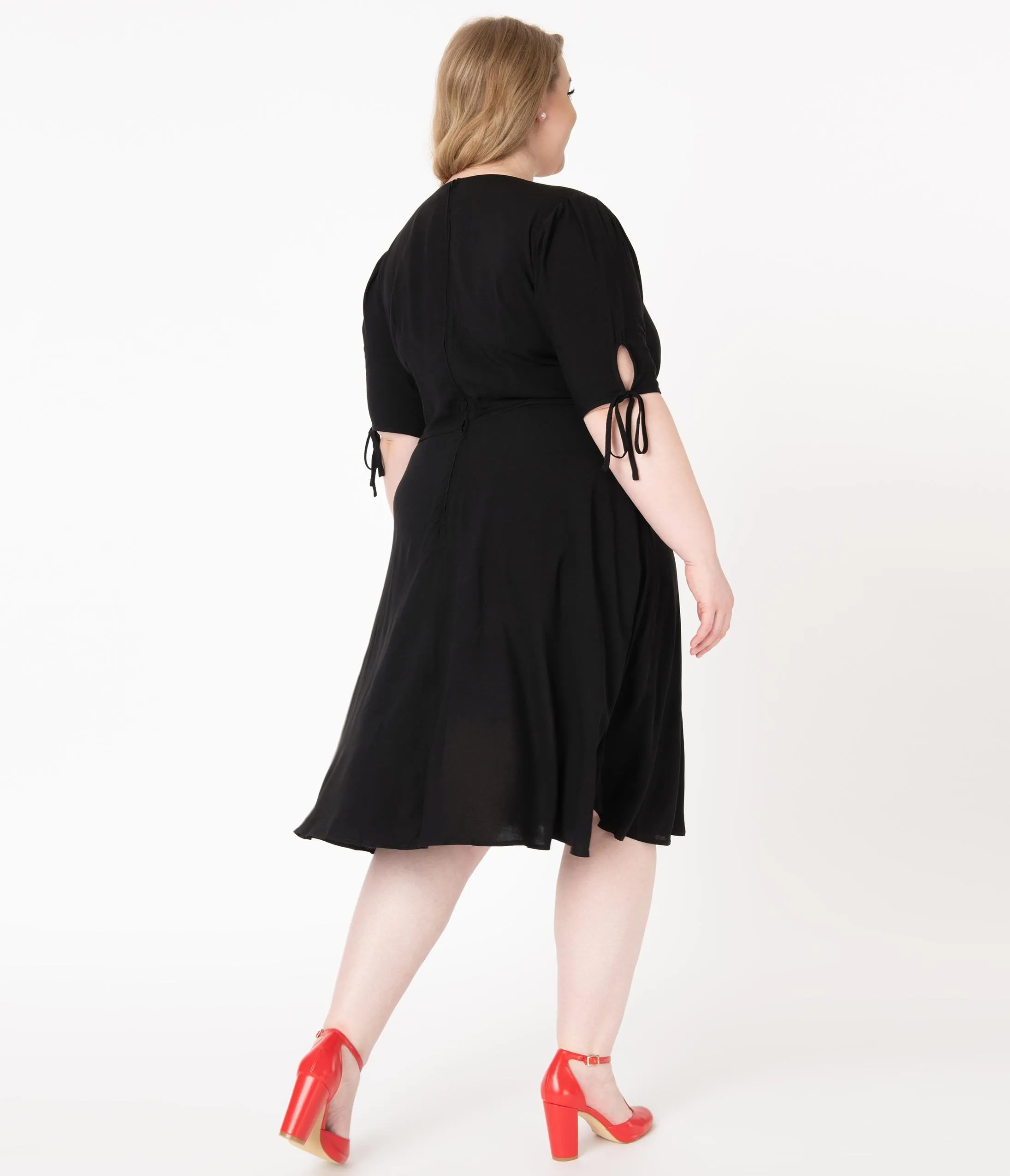 Hell Bunny Plus Size Black Jacqueline Swing Dress