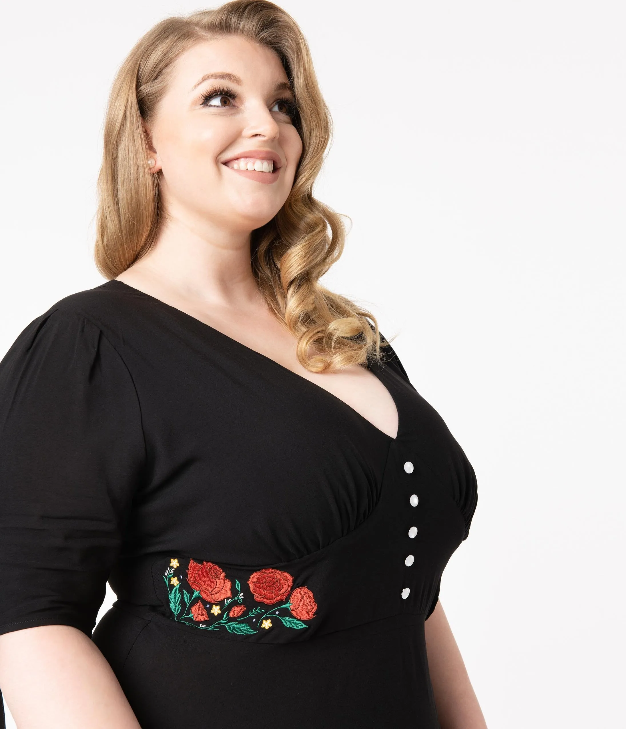 Hell Bunny Plus Size Black Jacqueline Swing Dress