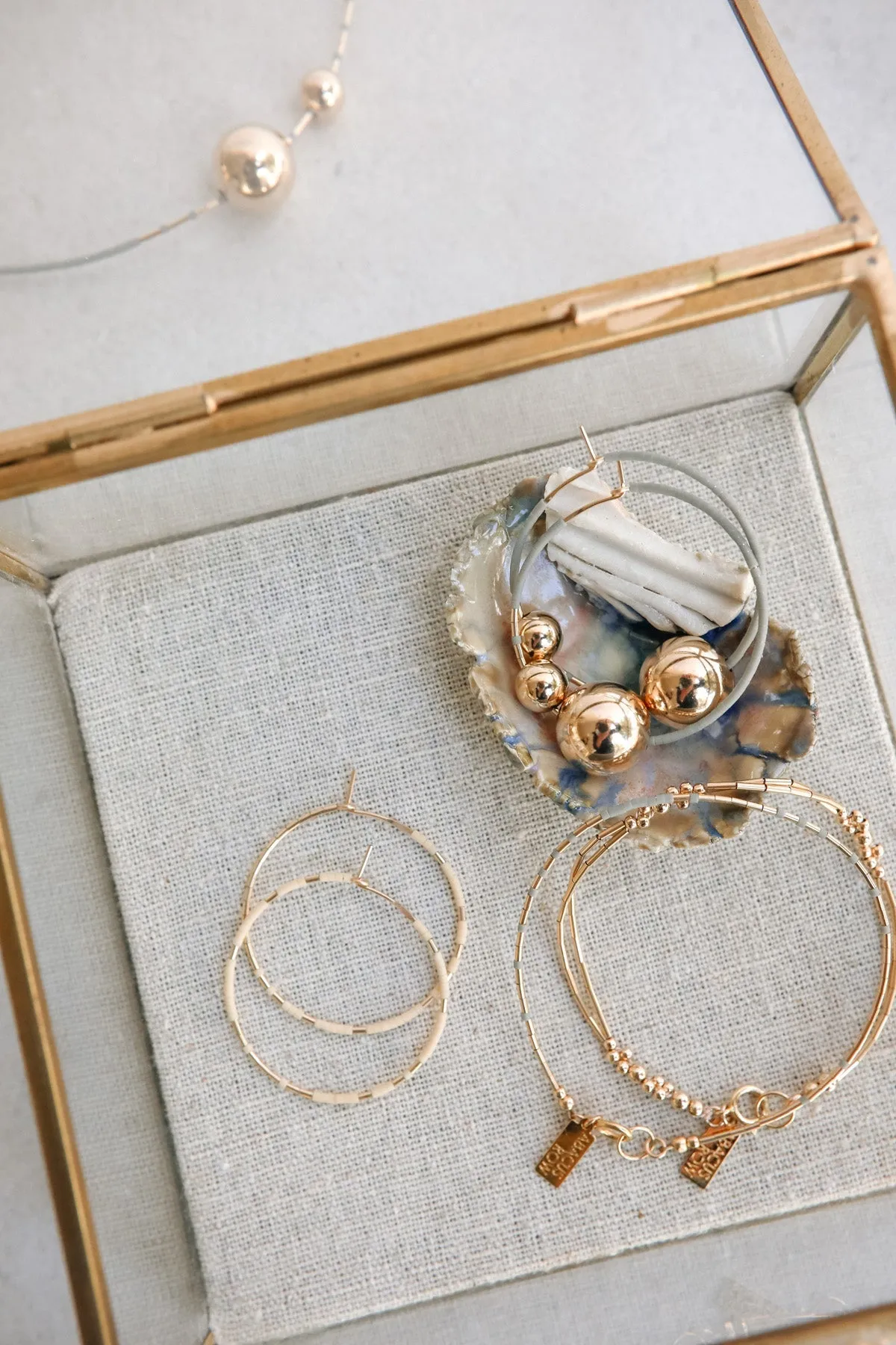 Kari Earrings, Mist