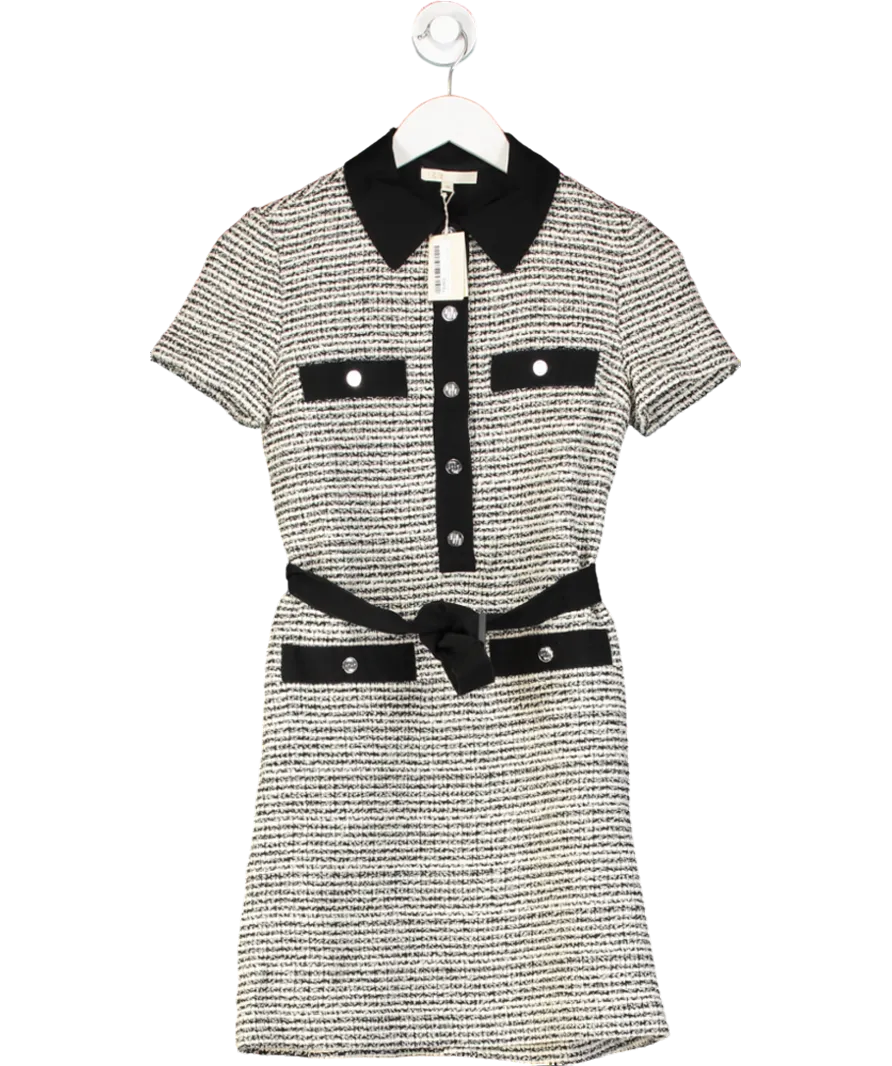 Maje Black Renala Tweed Dress UK 8