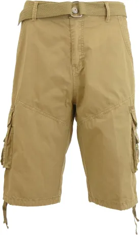 Men's Distressed Vintage Belted Cargo Utility Shorts (Size 30-48)