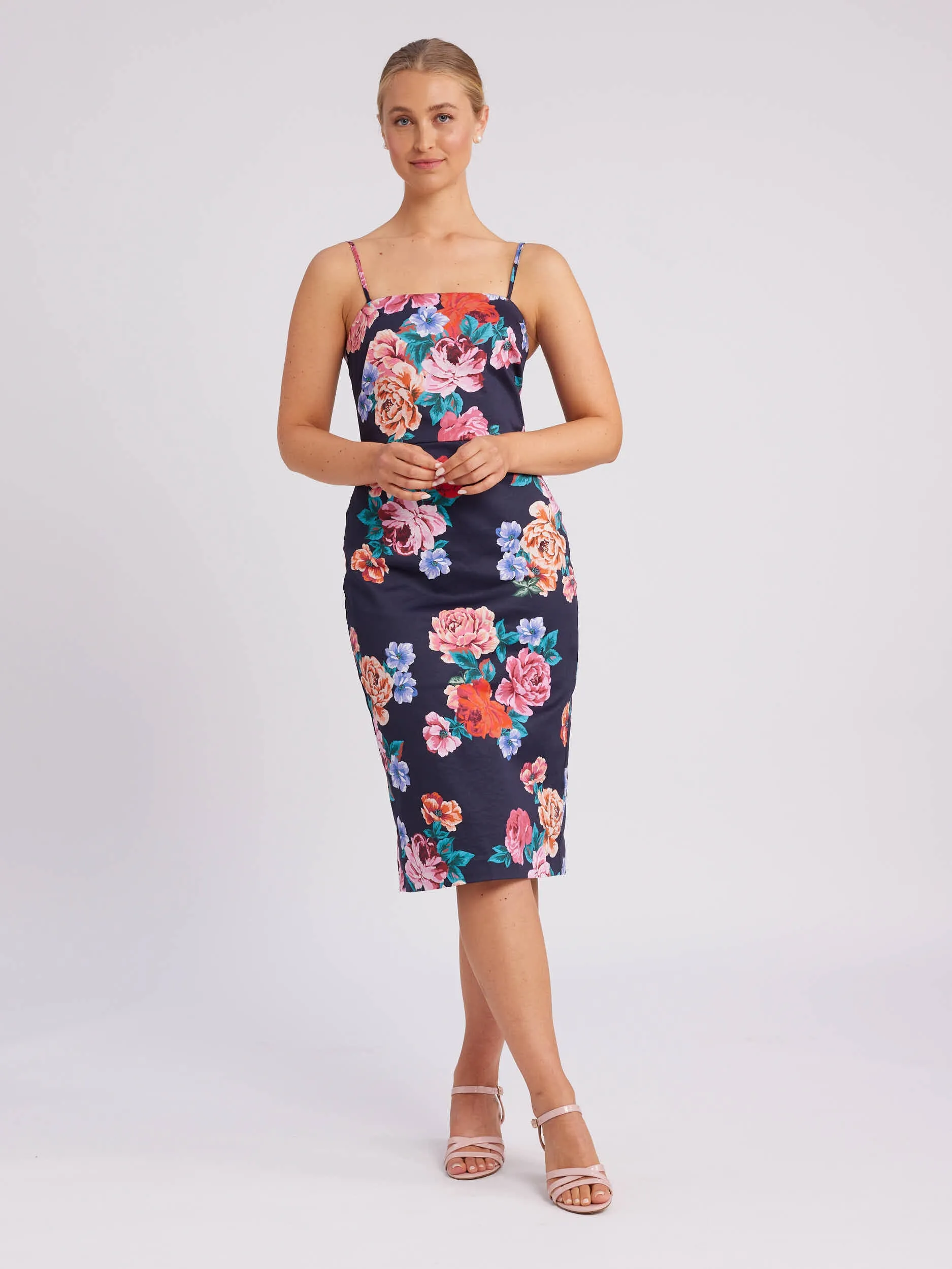 Midnight Rose Fitted Dress