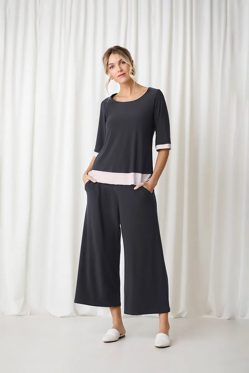 Motion Trim Top | Graphite/Fog
