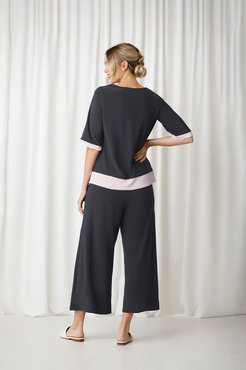 Motion Trim Top | Graphite/Fog