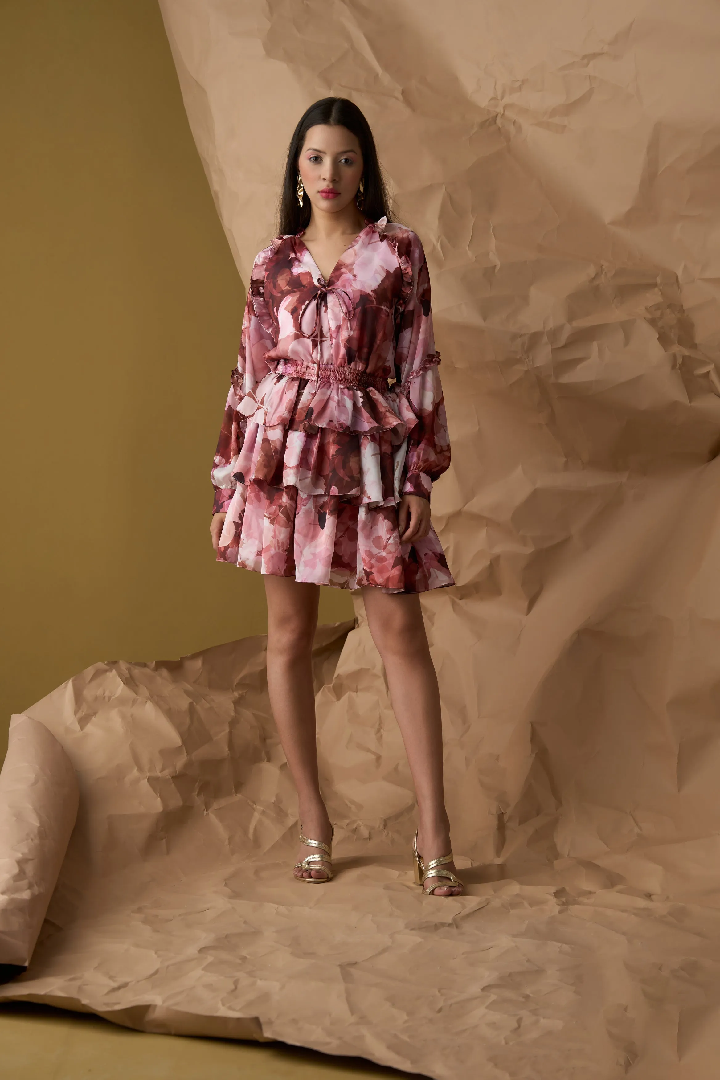 Multicolor Printed women's Party -wear  Short Dress