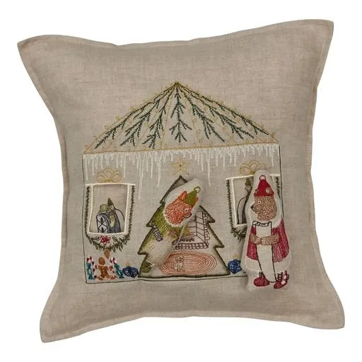 North Pole Santa's House Pillow
