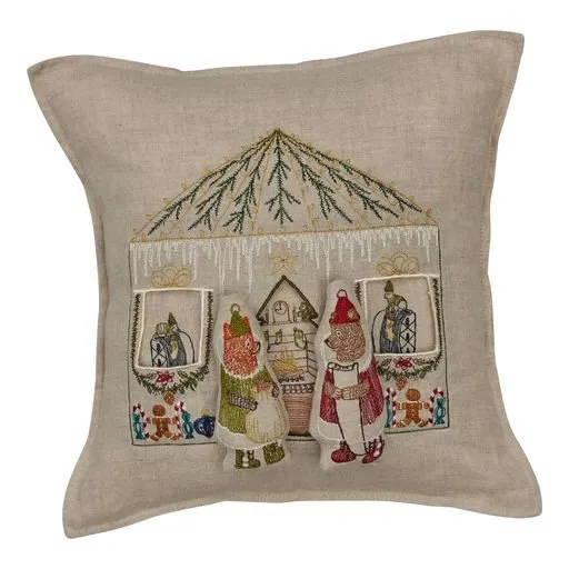 North Pole Santa's House Pillow