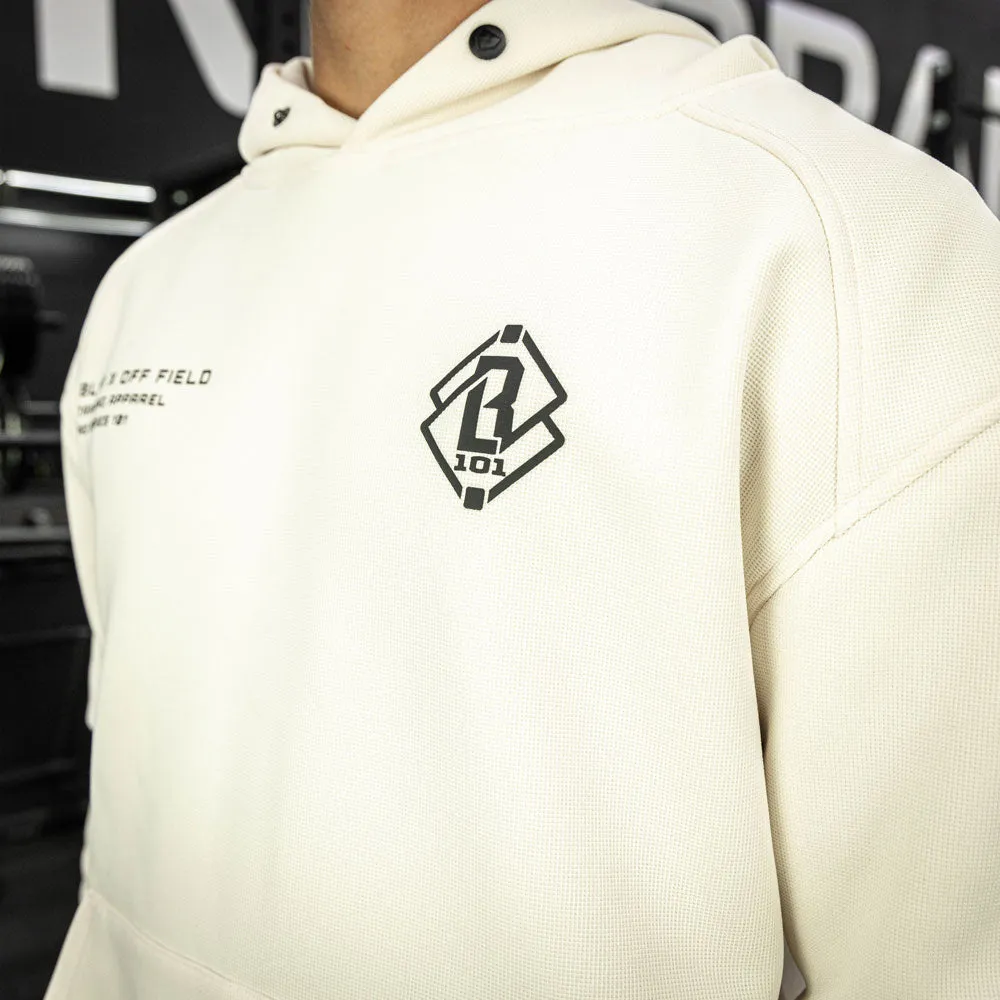 Off-Field Waffle Performance Hoodie - Bone/Black