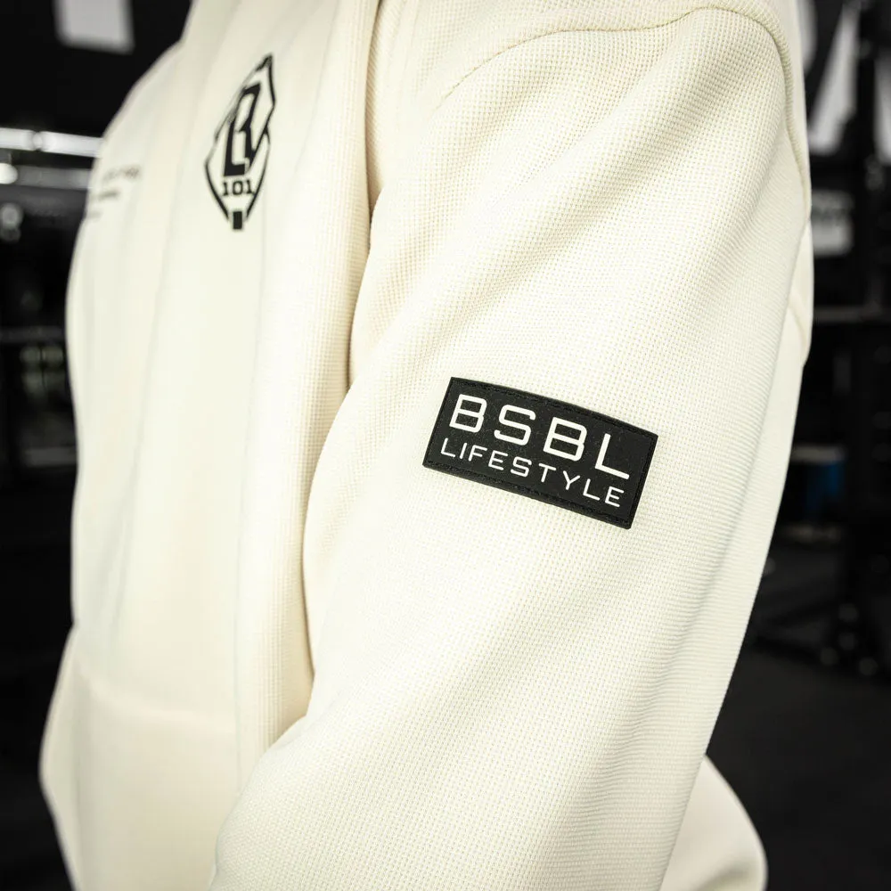 Off-Field Waffle Performance Hoodie - Bone/Black