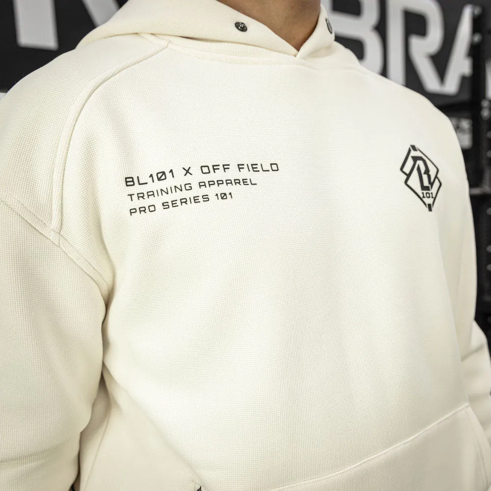 Off-Field Waffle Performance Hoodie - Bone/Black