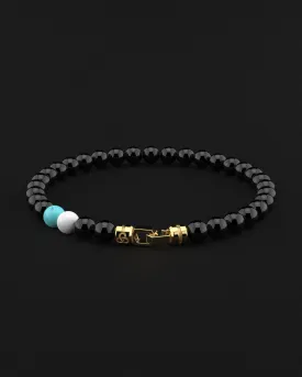 Onyx   Turquoise   Tridacna Bracelet 6mm | VERTEX