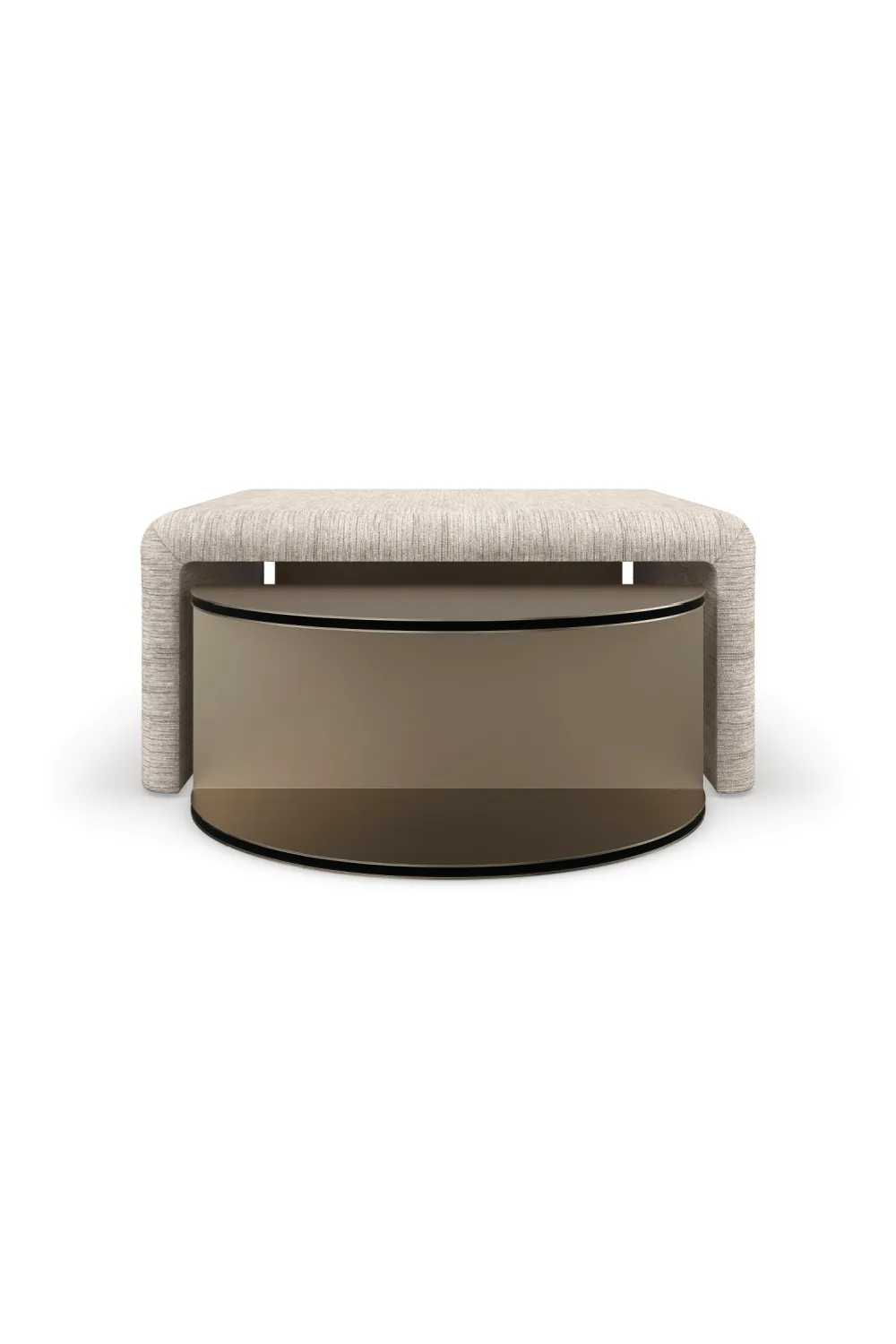 (Open Box) Gold Semi-Circle Cocktail Table | Caracole All Together