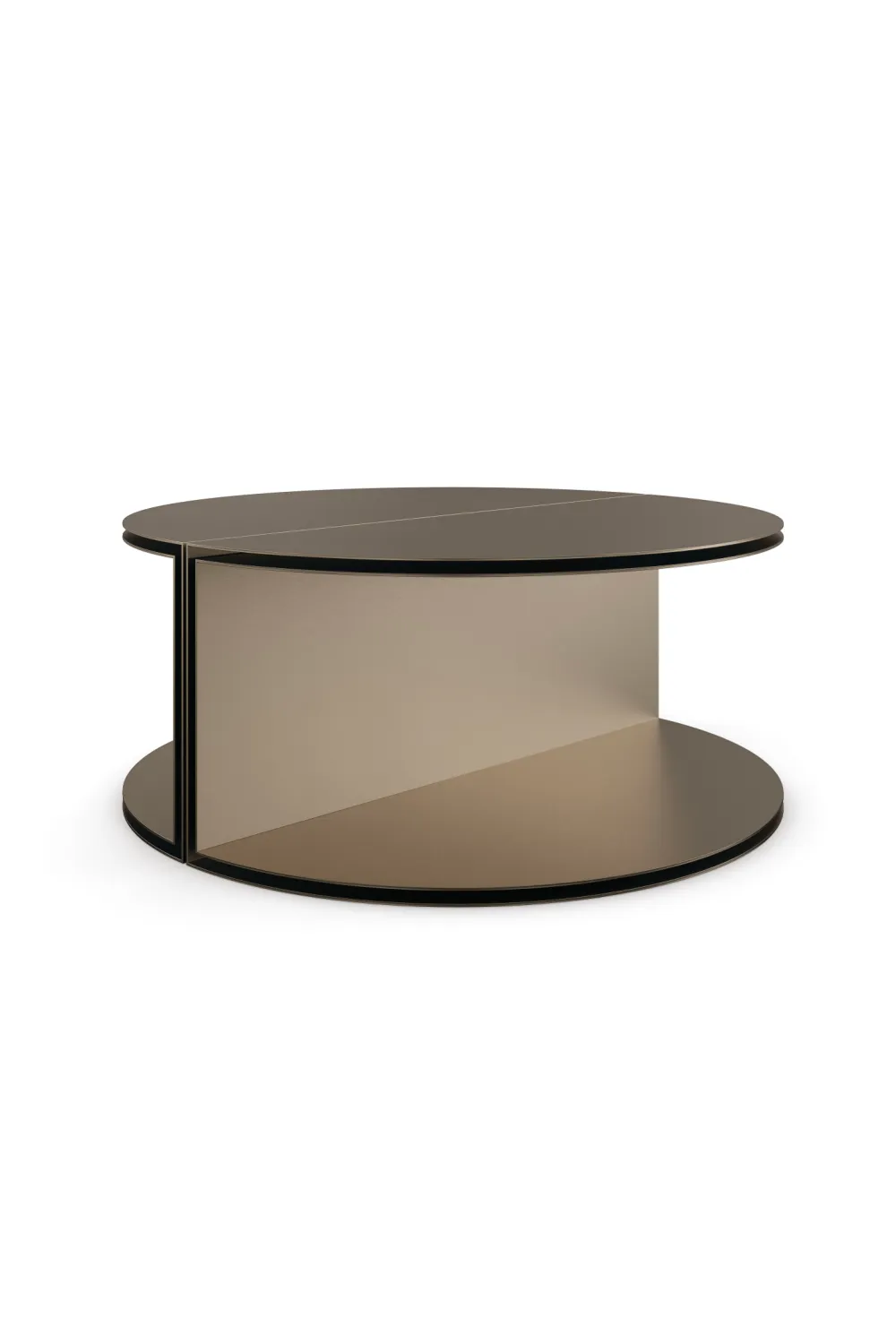 (Open Box) Gold Semi-Circle Cocktail Table | Caracole All Together